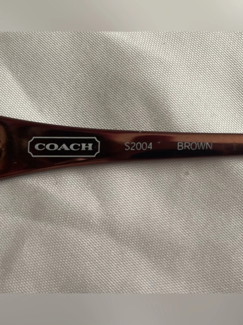 Coach S2004 Brown Oversized Sunglasses Tortoise Signature C Y2K